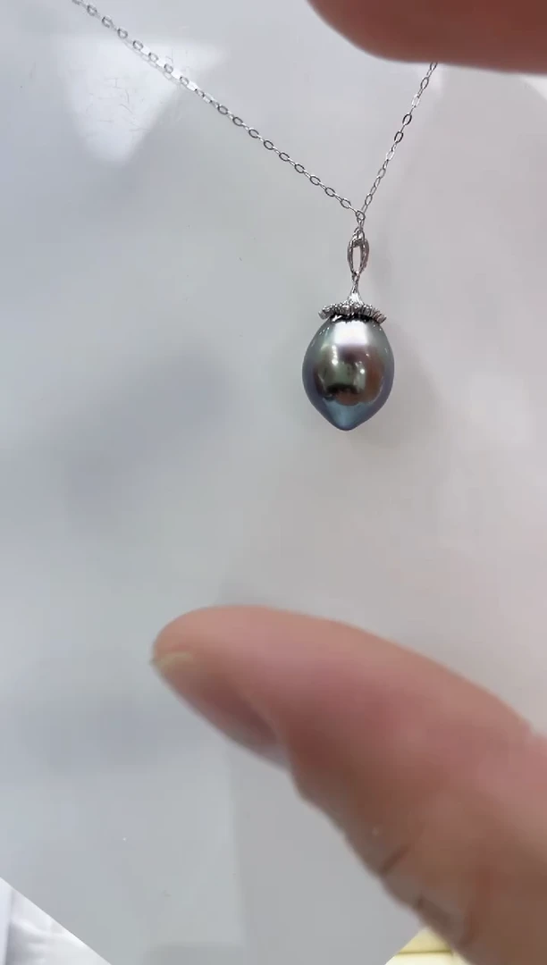 【闪购商品】海水珍珠吊坠(赠链)18K金镶嵌海水珍珠吊坠