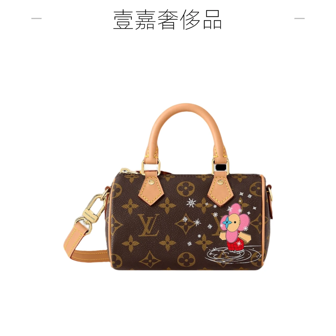99新 LouisVuitton/路易威登 Speedynano2023圣诞限定迷你手提包