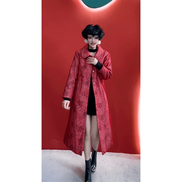 519  <满载鸿运>时尚小香风气质宽松洋气冬季中长款外套