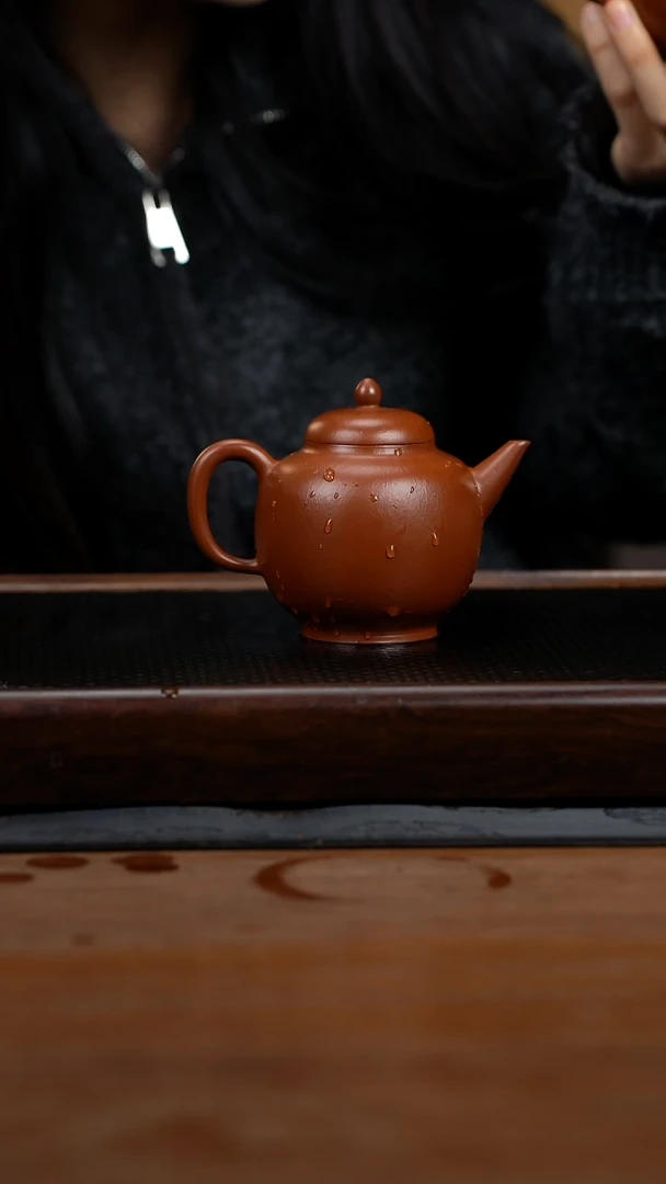 茶壶紫砂210cc小煤窑原矿朱泥宫灯10