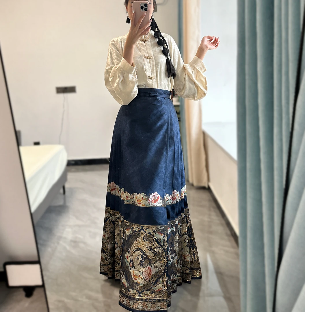 迷仙纪明制汉服【凤仪】织金妆花马面裙女6对褶秋冬百搭日常