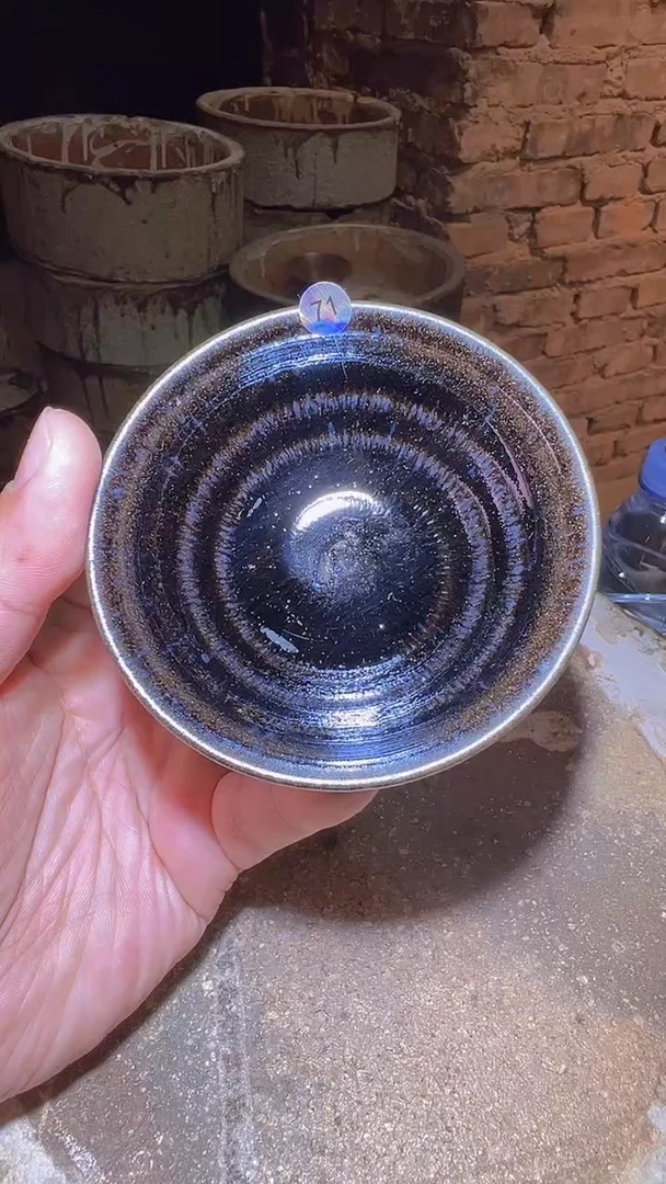 茶盏枫71柴烧建盏主人杯