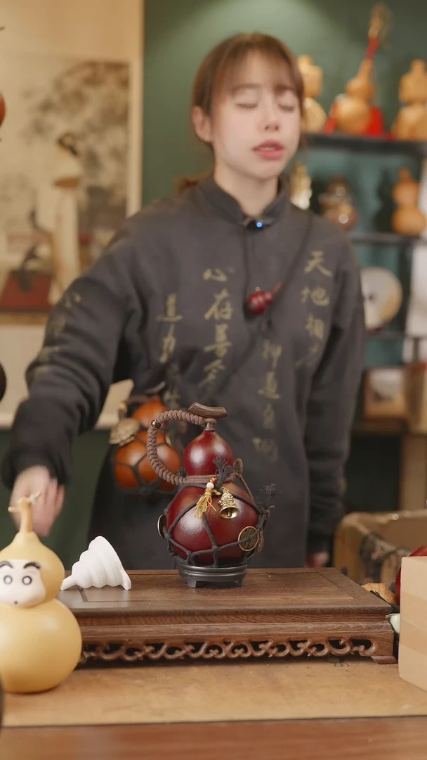 【闪购商品】334号精品天然大漆工艺防渗内胆酒葫芦~