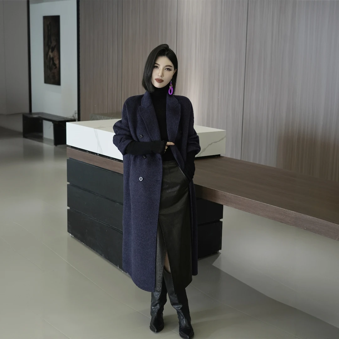 【朝晖夕烟】Z·R上品屋 气质秋冬高级感长款双面羊毛大衣