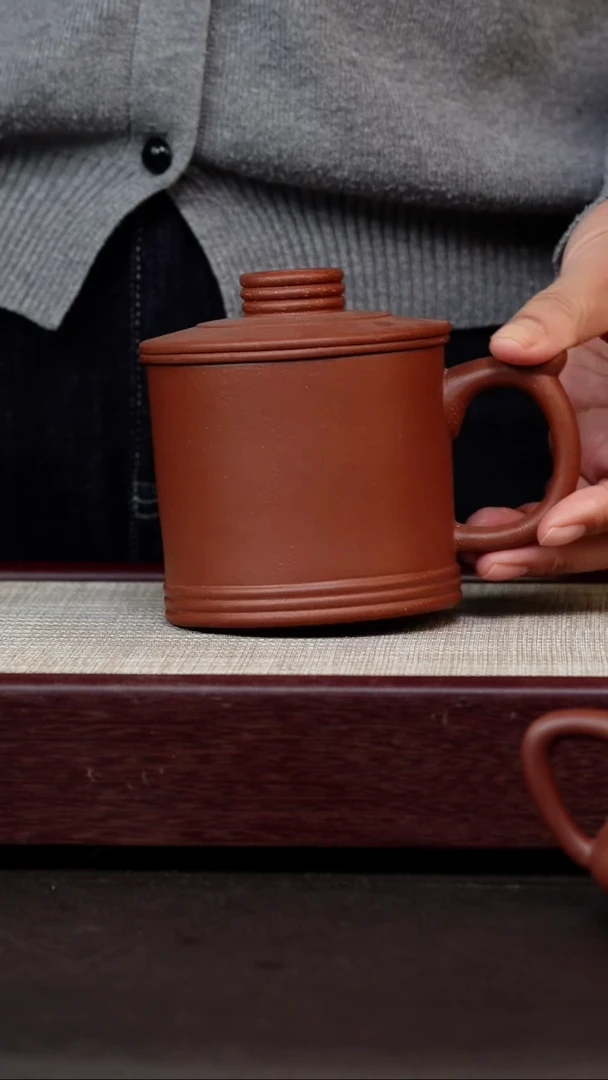 茶杯紫砂g**d降坡盖杯三件套