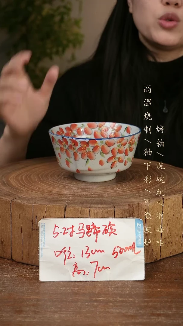 碗瓷景德镇手工手绘高温瓷釉下彩