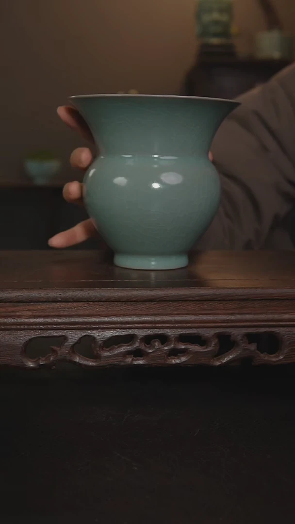 摆件瓷仿古手工渣斗