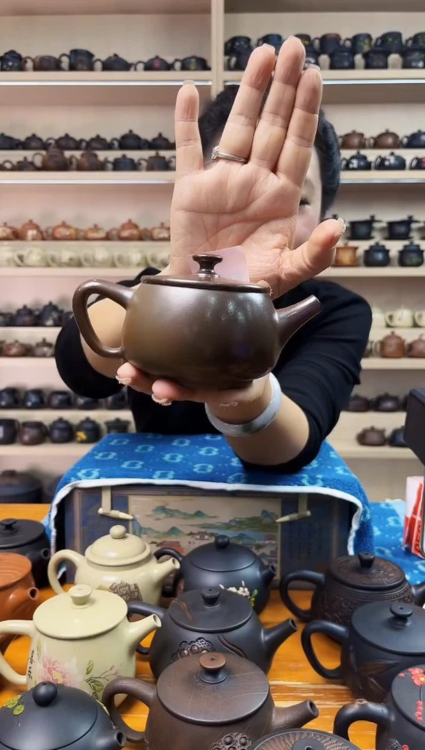 壶瑕疵 柴烧 素面汉瓦壶网孔 200cc  045