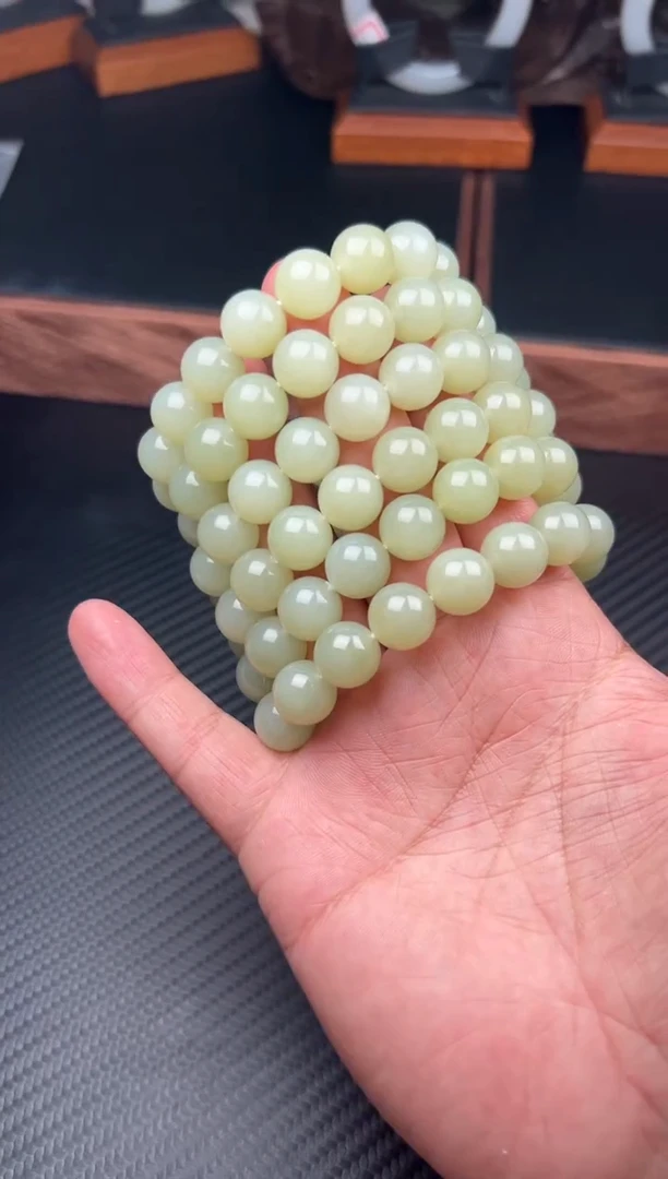 手串未镶嵌和田玉若羌微色差卡12m多样性发货拍一发一