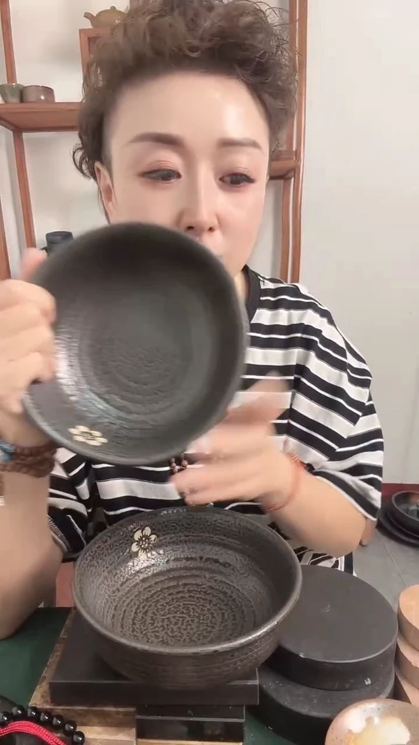 砭石砭石粉老虎石600毫升大面碗
