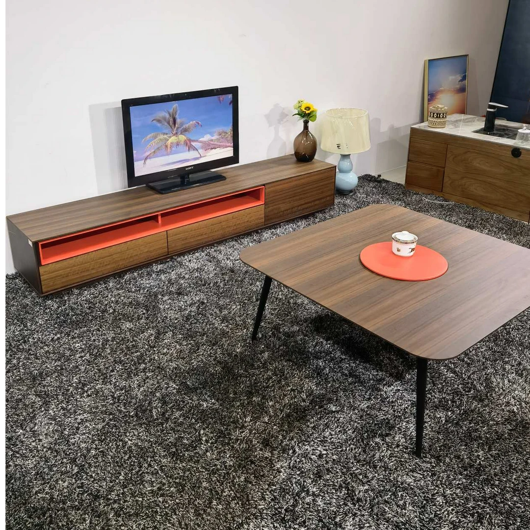 DA501-B茶几+DB512B地柜组合现代原木风格组合