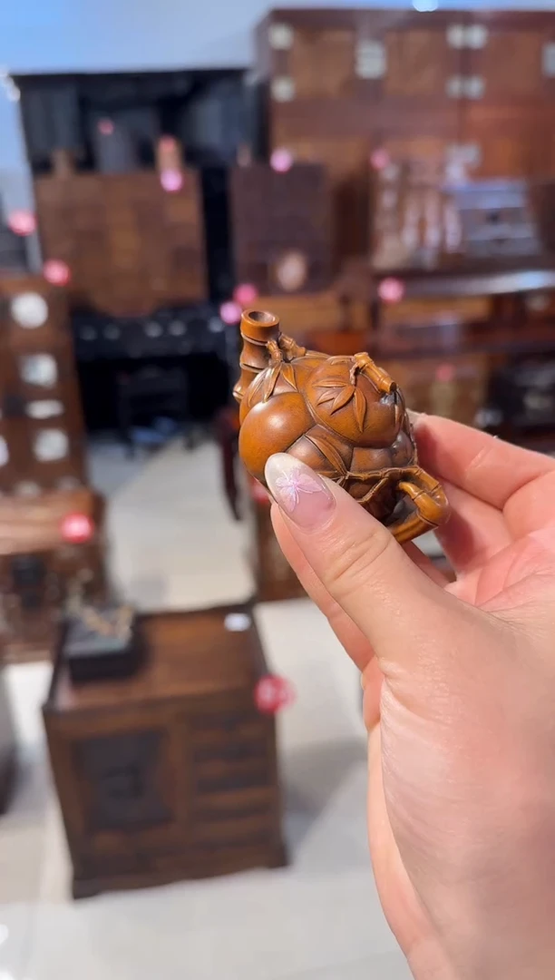 【闪购商品】木木艺黄杨木竹节把把壶68.888