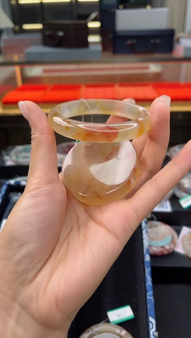 石英质玉手镯未镶嵌56圈口（赠送镯心）6438932