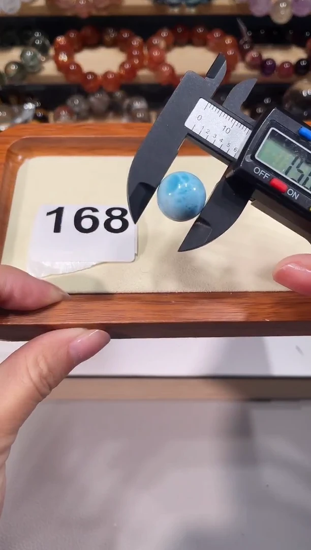 未镶嵌针钠钙石（海纹石）手链A168海纹石单珠15