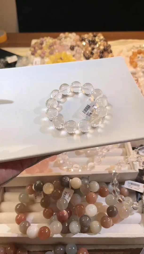 合成欧泊未镶嵌手串 多样性发一Q9白水14-15mm