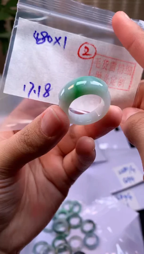 【闪购商品】定制翡翠未镶嵌戒圈#480元-毛货需精细抛光