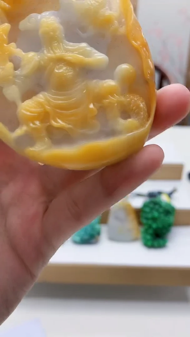 未镶嵌定制翡翠5161lr-毛货挂件24