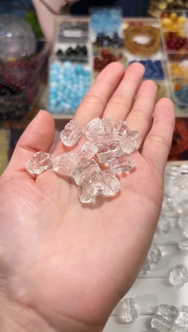 【闪购商品】水晶手串未镶嵌白水晶新款貔貅一个约卡10