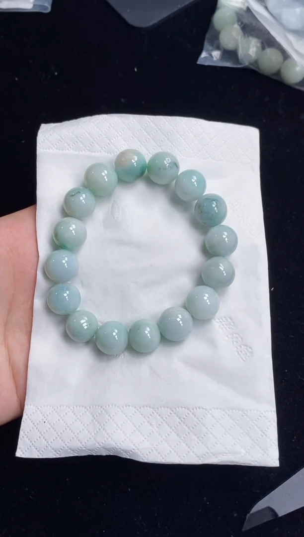 未镶嵌手串翡翠76号链接天然缅甸翡翠A货一物一证