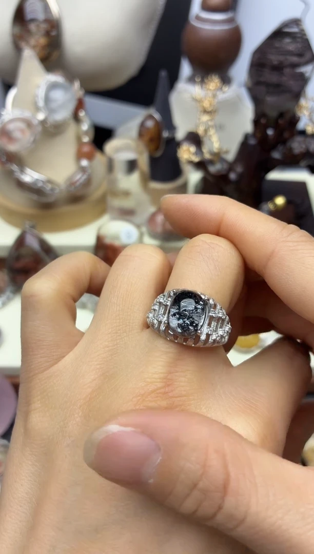 银S925镶嵌珠宝半成品水晶阿**娘定制