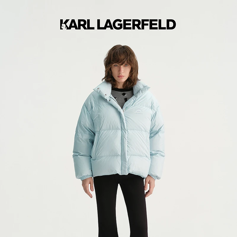 Z086【赵老板专属】KARLLAGERFELD秋冬karllogo短款羽绒服E37W1569