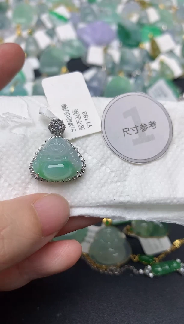 颈饰未镶嵌翡翠天然缅甸A货翡翠