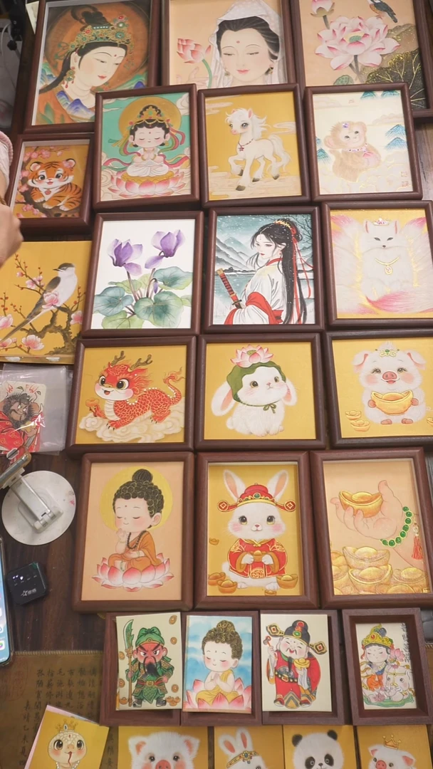 国画迷你仙客来花卉套装3