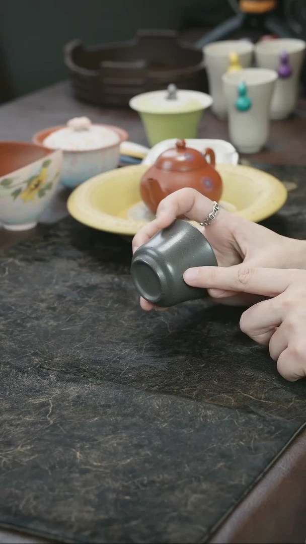 茶杯紫砂九隐茶器柴烧主人杯