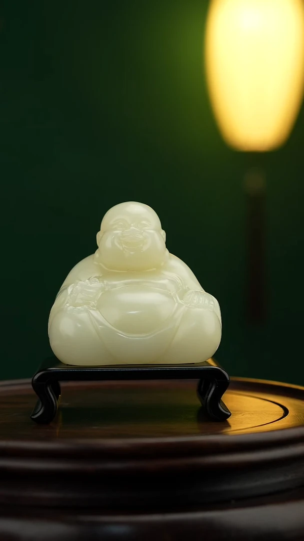 玉【笑迎天下】天然玉石手把件