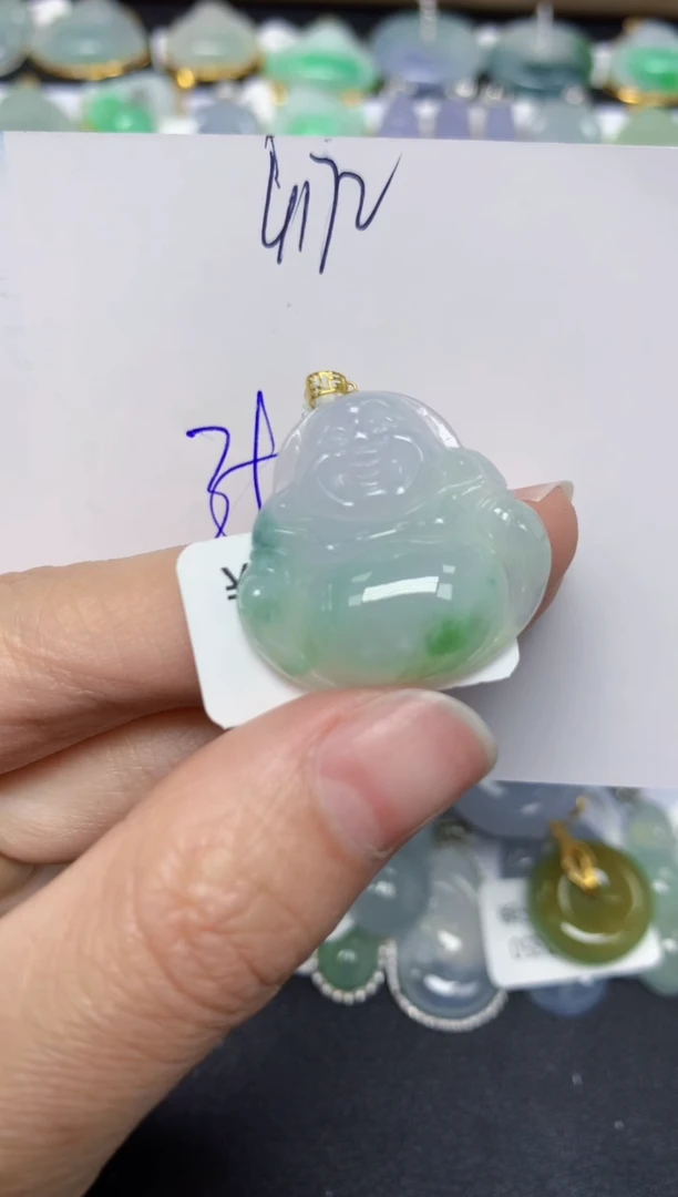 【闪购商品】翡翠颈饰18K金镶嵌 天然翡翠A货