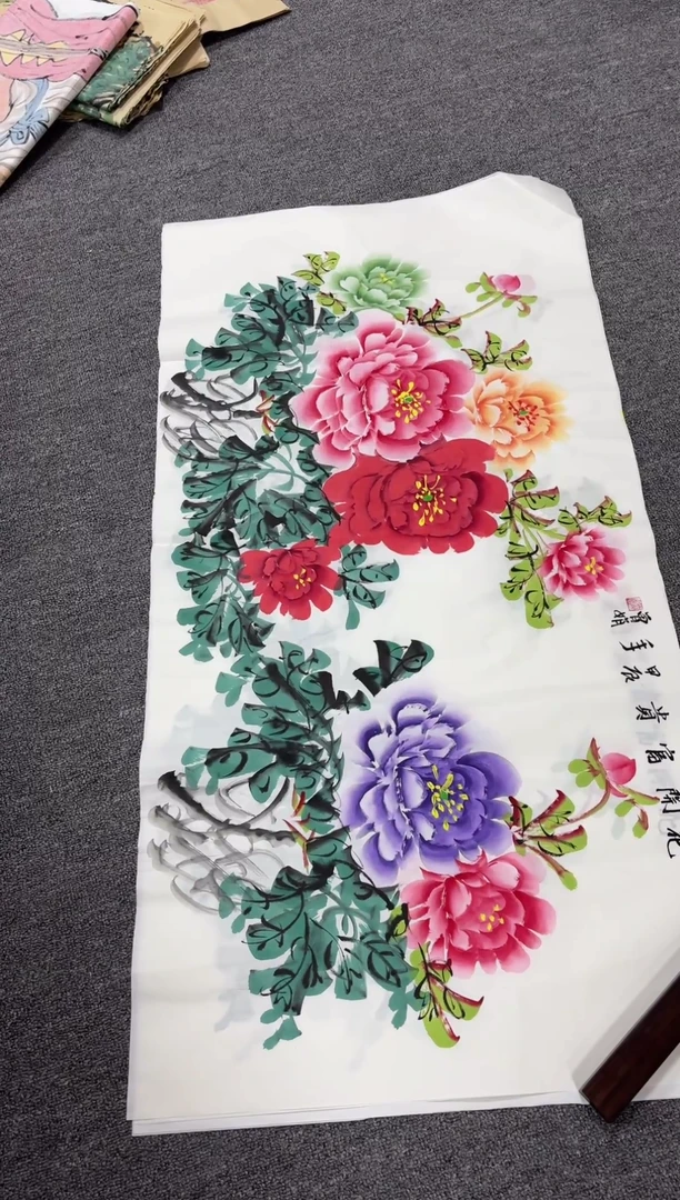 国画------4尺横幅牡丹