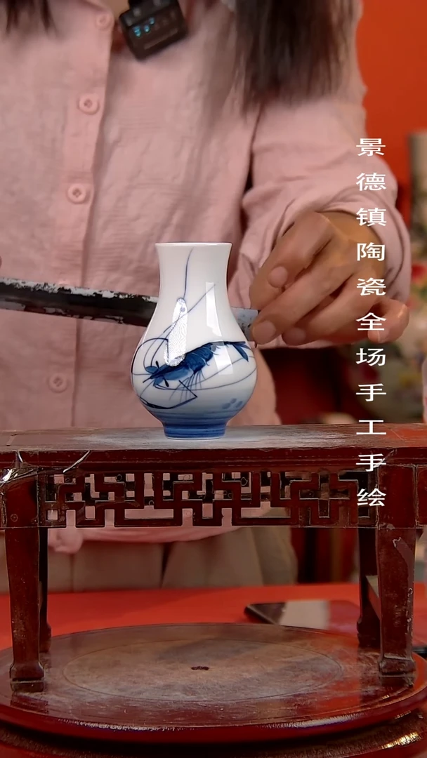 摆件景德镇陶瓷 手工手绘