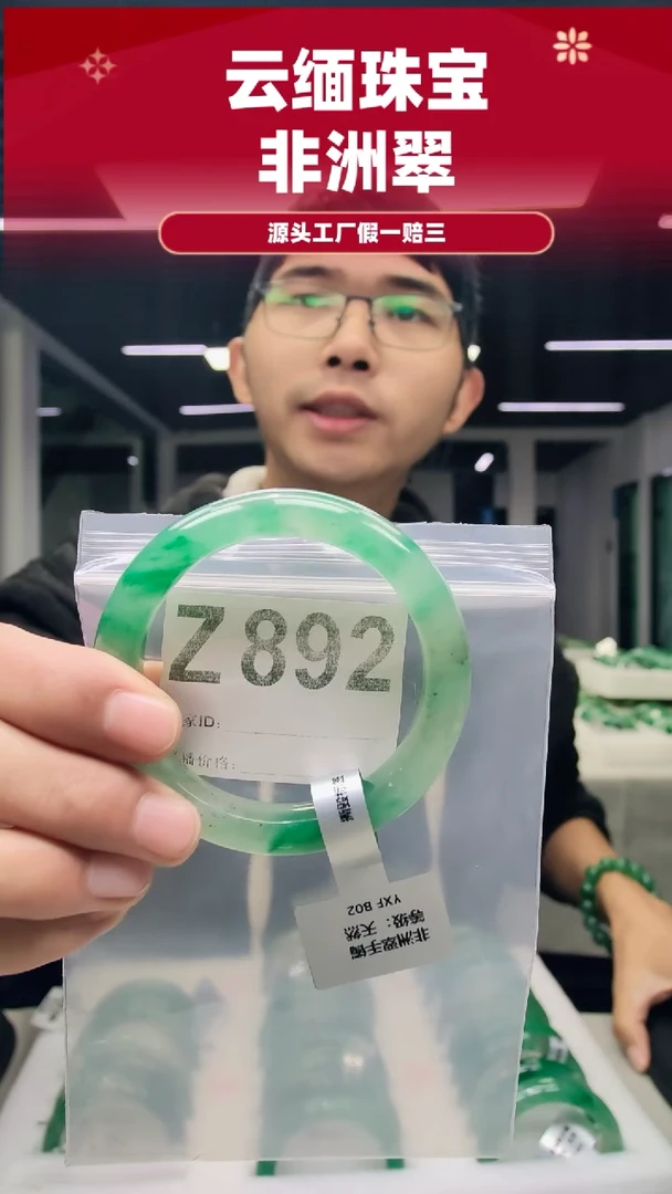 未镶嵌手镯石英质玉（非洲翠）56圈口Z892