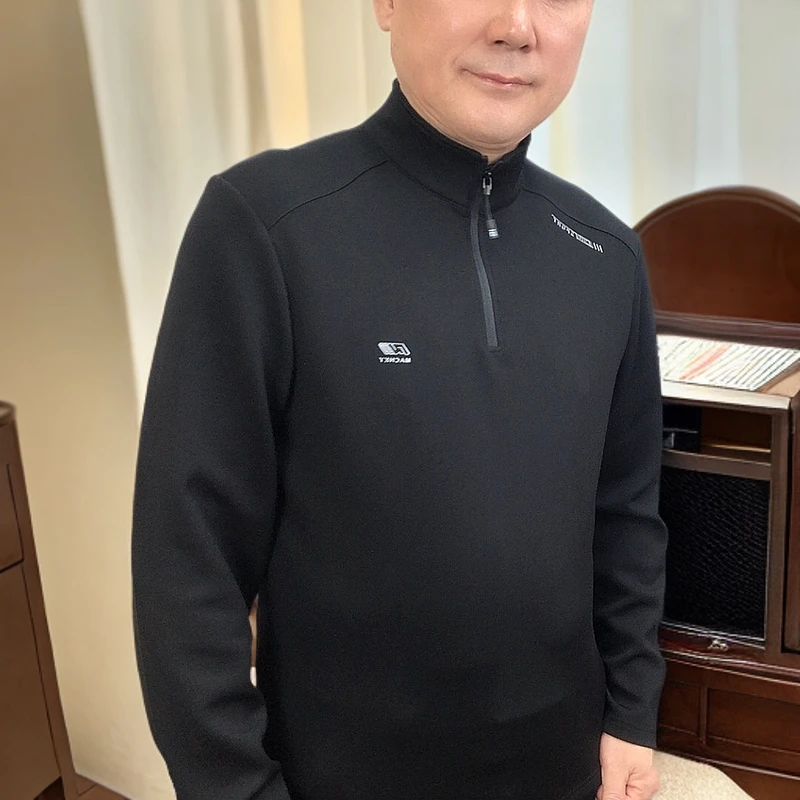 半拉链长袖立领拉链春秋秋季卫衣打底休闲时尚潮流卫衣86028曹）