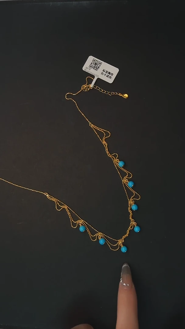 【闪购商品】绿松石项链银S925镶嵌发货一件