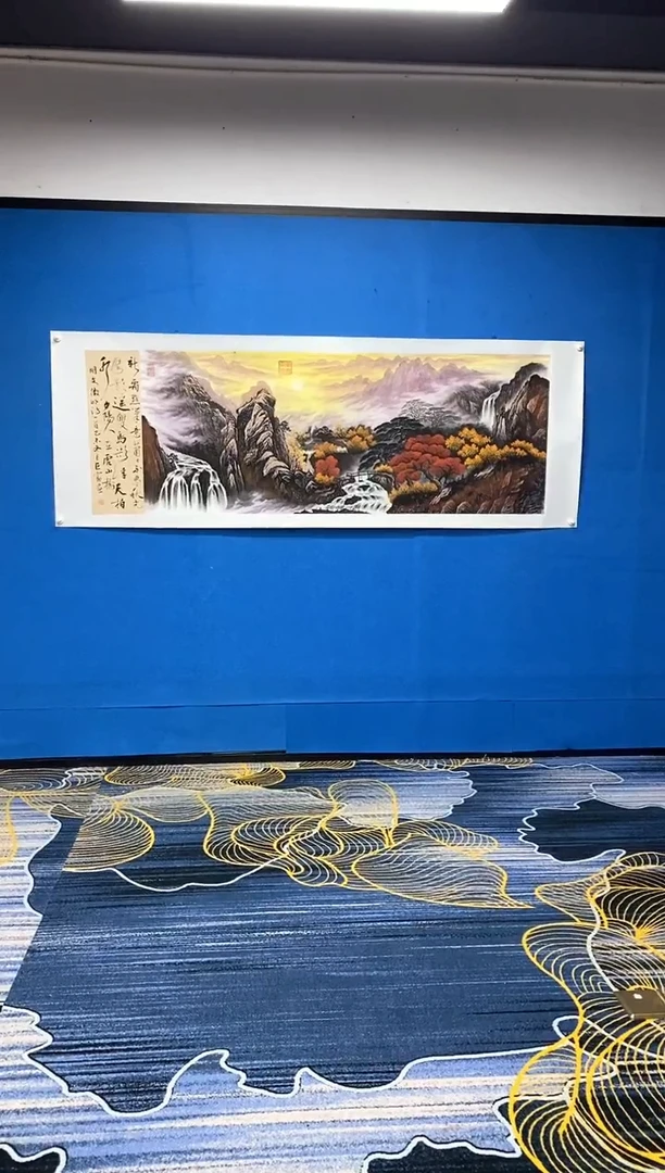 【闪购商品】国画张巨富  6尺题诗山水7号