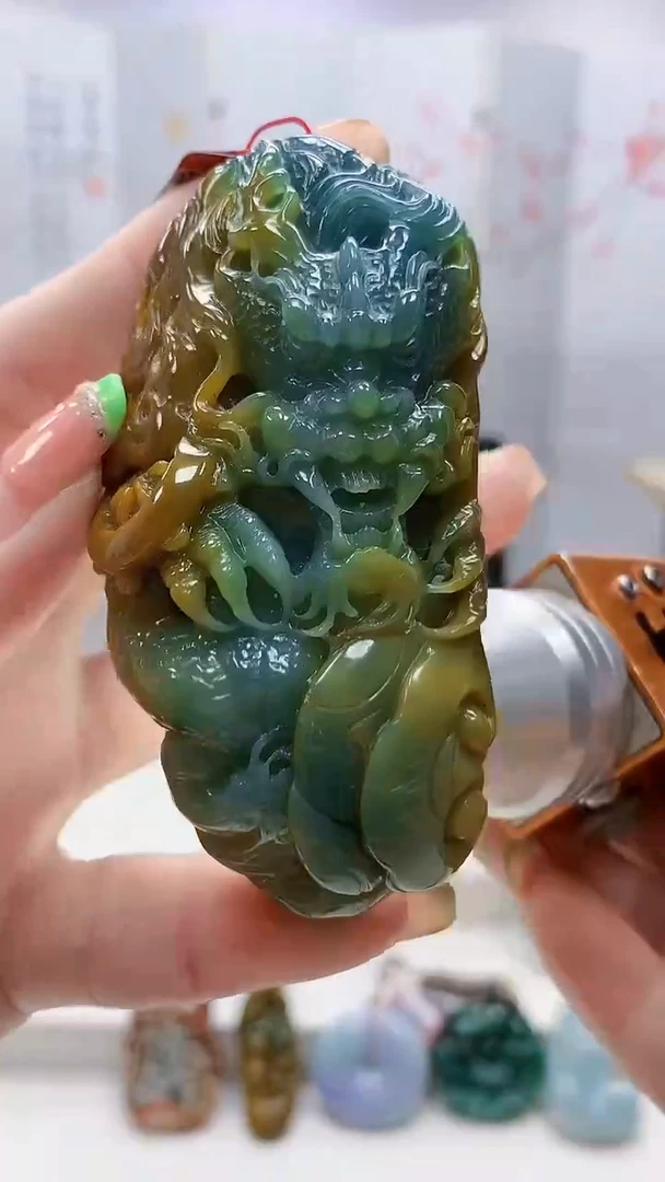 未镶嵌定制翡翠5158ry-毛货挂件64