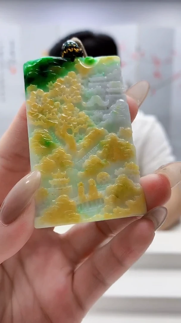 未镶嵌定制翡翠4917lr-毛货挂件71