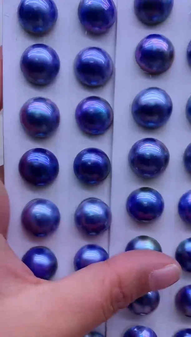 【闪购商品】拼合珍珠（马贝珠）耳钉银S925镶嵌多发其一