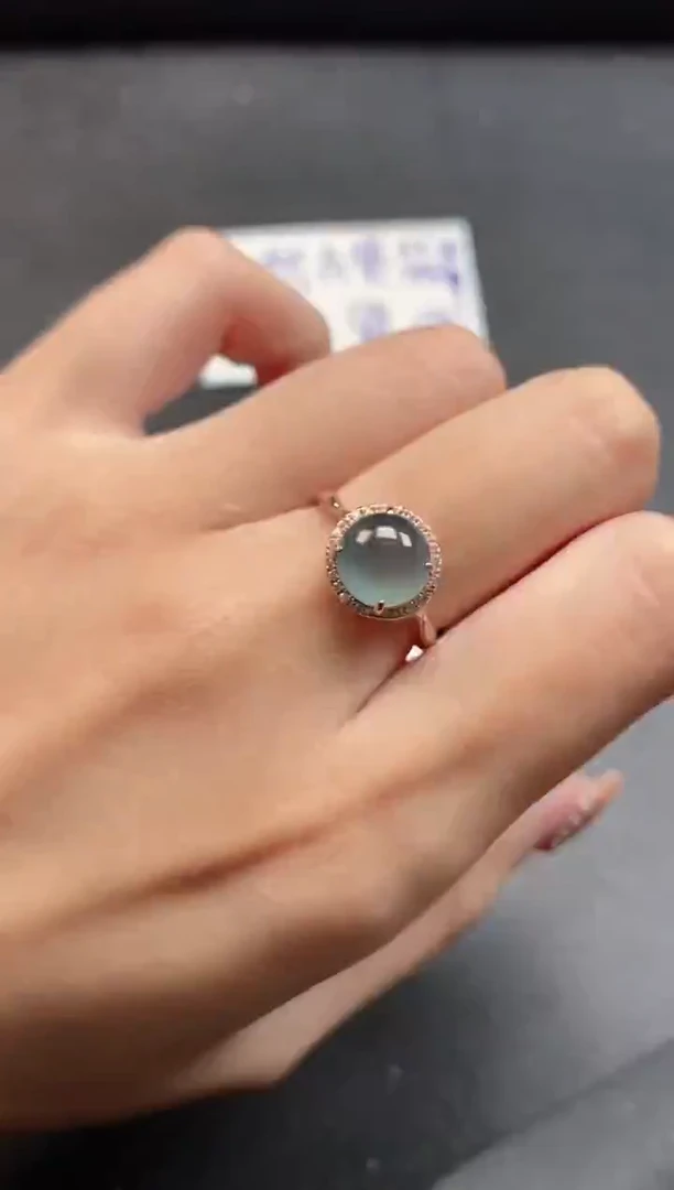 银S925镶嵌戒指翡翠15151