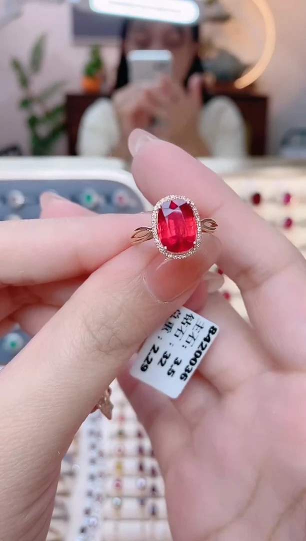 【闪购商品】碧玺18K金戒指18K金镶嵌1