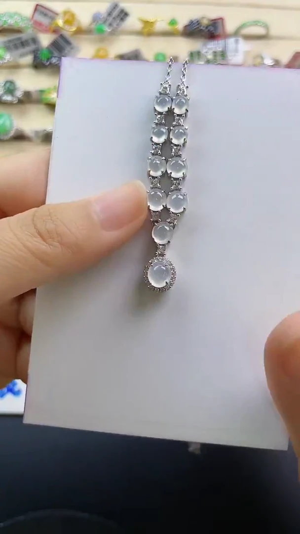 银S925镶嵌戒指翡翠翡翠 蛋面 银S925镶嵌