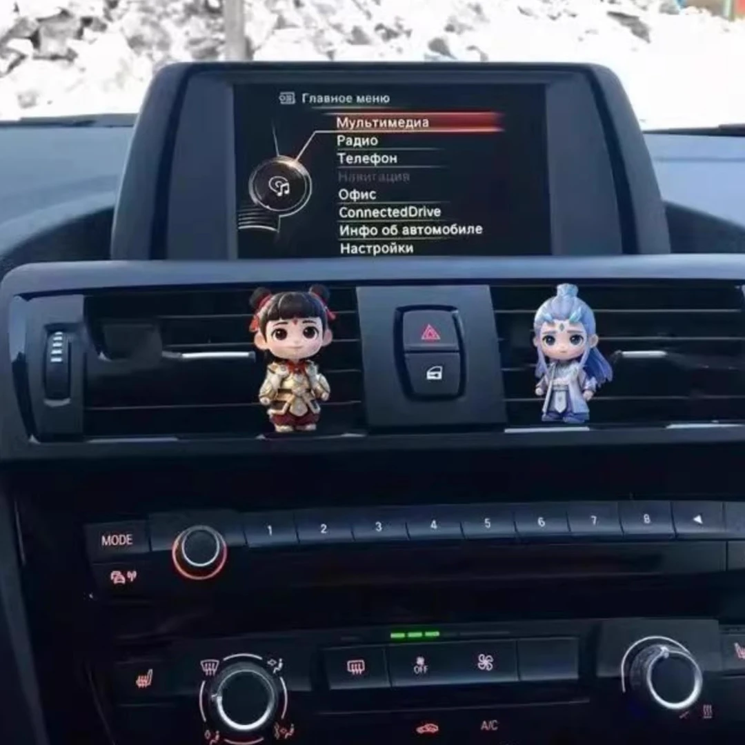 藕饼cp汽车出风口香薰夹平面哪吒2魔童闹海车载装饰品车香水摆件