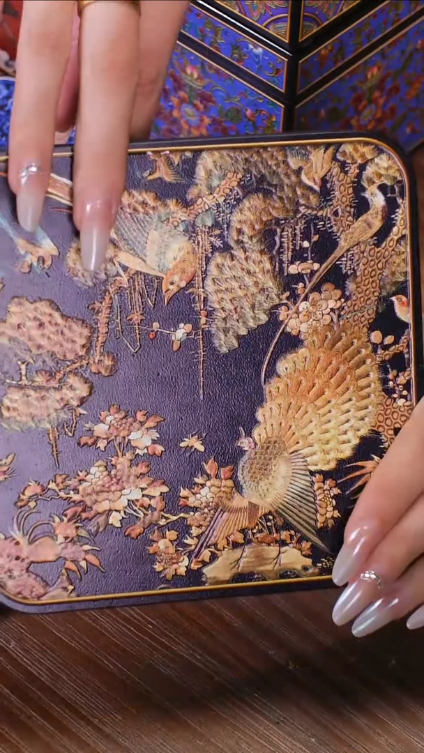 壹藏贰宝百鸟朝凤图案大垫子一片