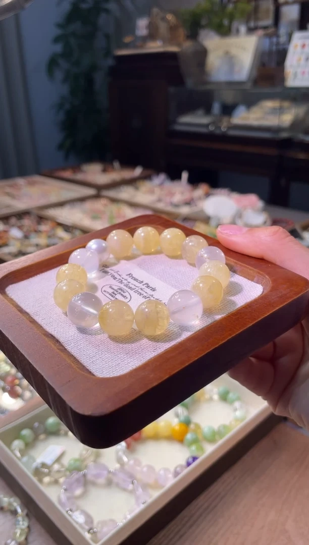 未镶嵌手串水晶奶黄包