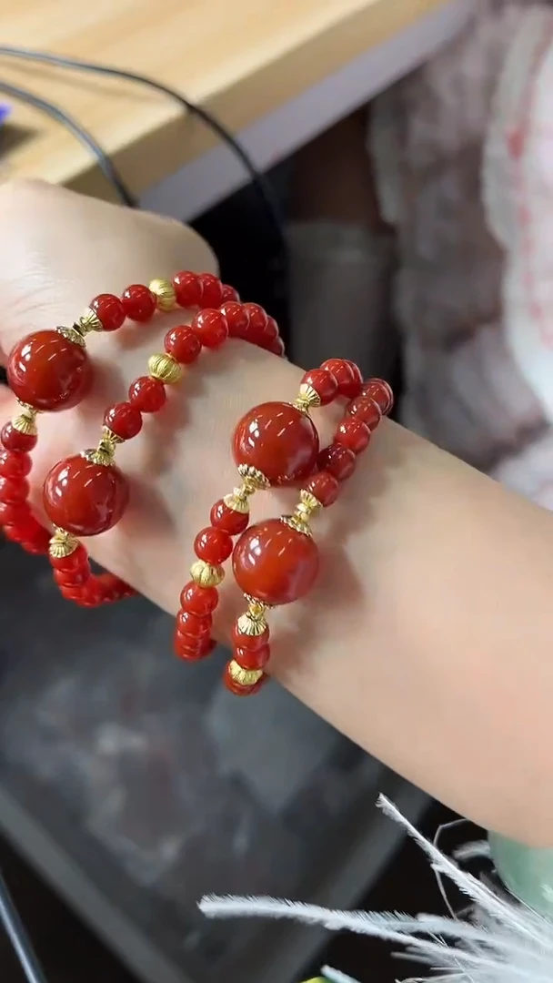 【闪购商品】南红玛瑙手串未镶嵌100639252随机发仅一件