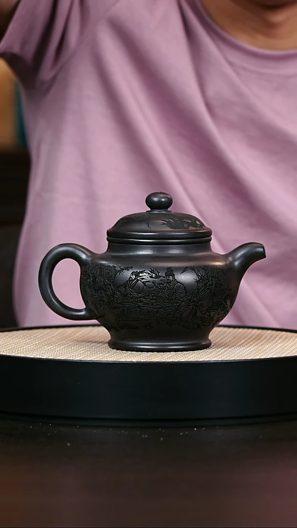 茶壶紫砂S级石黄掇只500cc