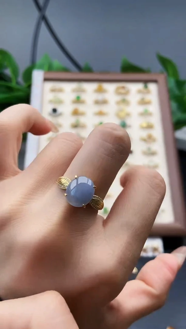 银S925镶嵌戒指翡翠12