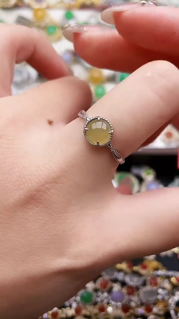 银S925镶嵌戒指翡翠13