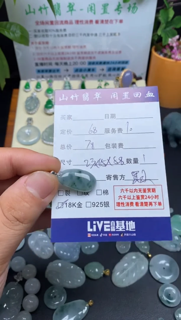 颈饰18K金镶嵌翡翠3001712